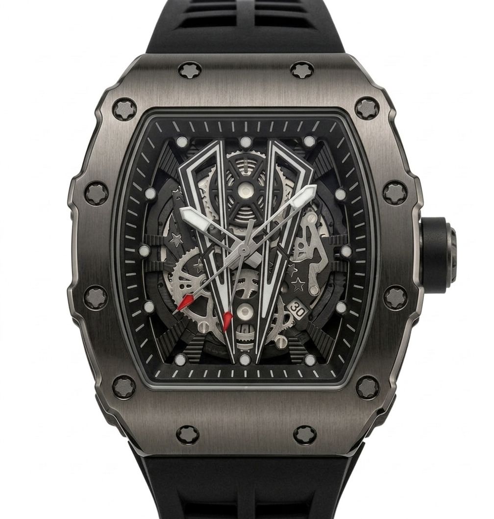 Black watch on a white background