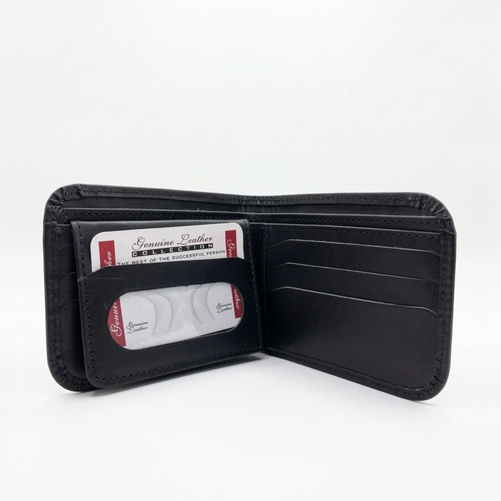 Black Leather wallet on a white background