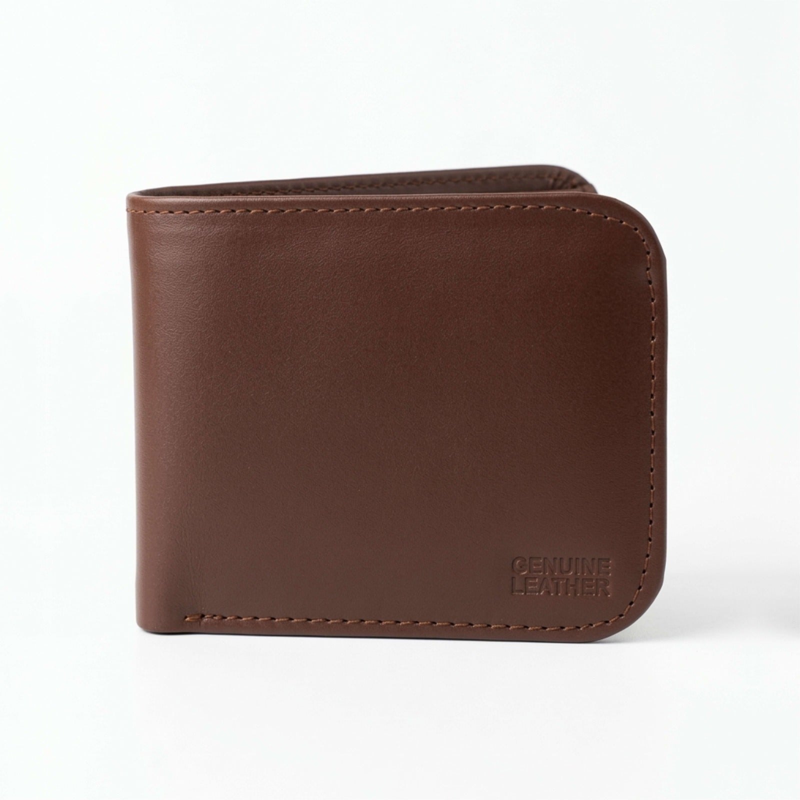 Brown Leather wallet on a white background